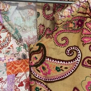 Oli & Hali Multicolor Paisley Patchwork Top
